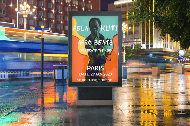roman fela kuti outdoor advert