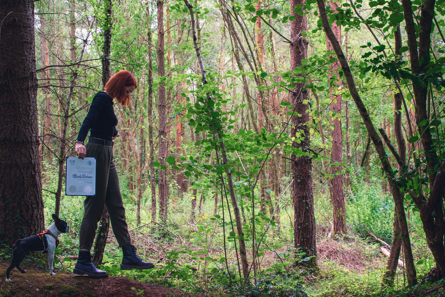 Nicola Robsonwith diploma in forrest