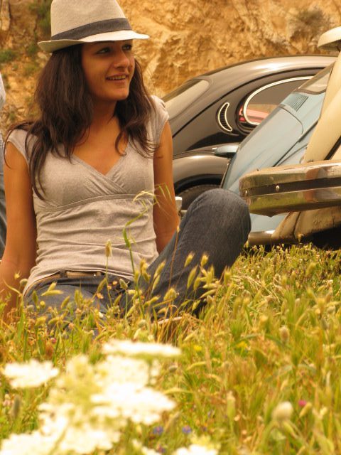 girl sitting on grass