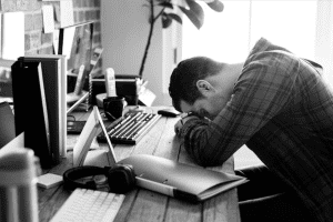 stressed graphic designer