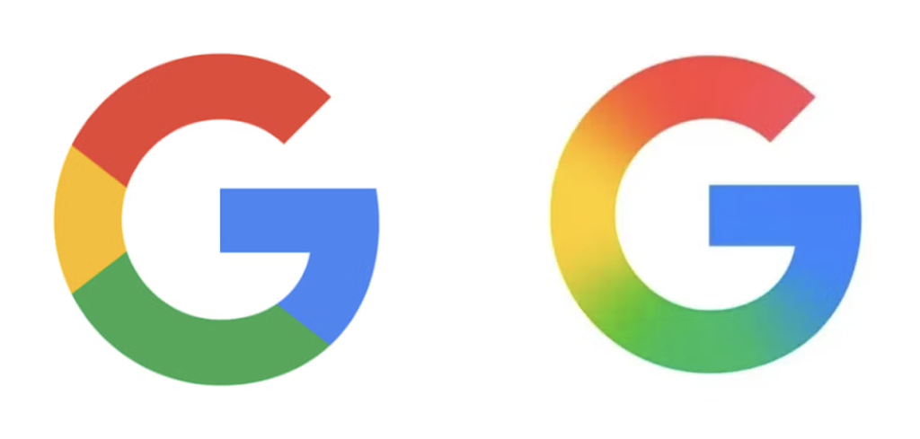 Google logo old to new